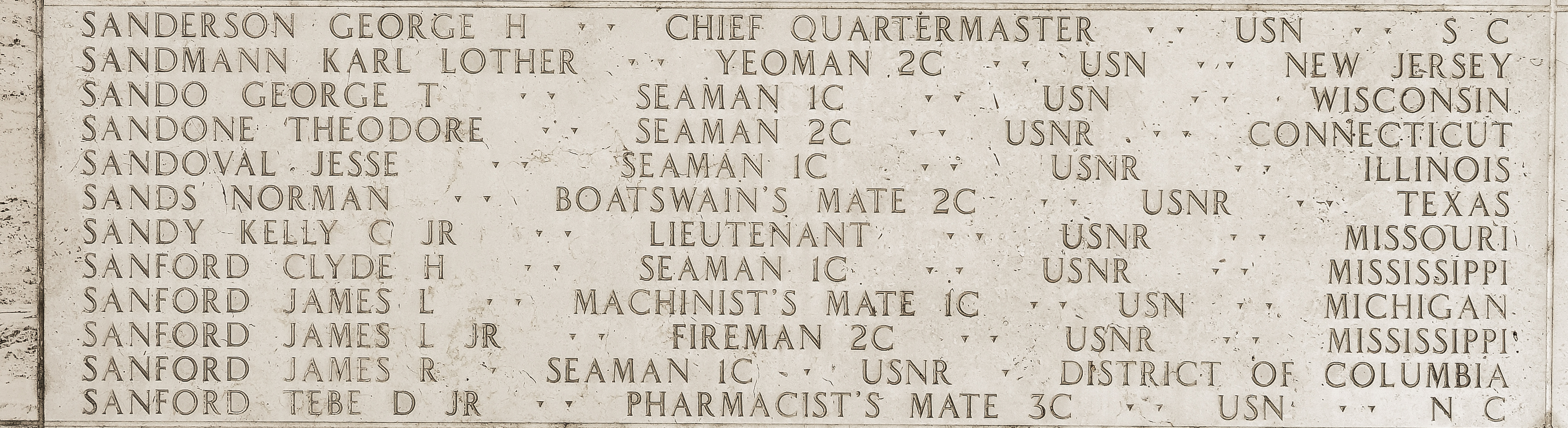 Norman  Sands, Boatswain's Mate Second Class